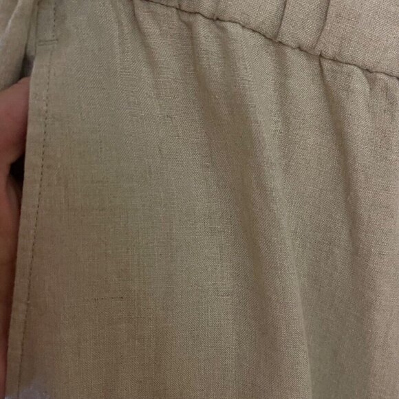 Eileen Fisher High Waist Taper Ankle Pant XL 100% Organic Linen Coastal Vacation - Picture 4 of 10